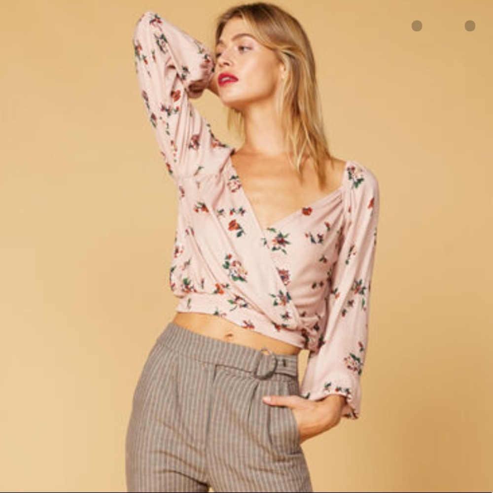 West of Melrose Floral Top Large NWT